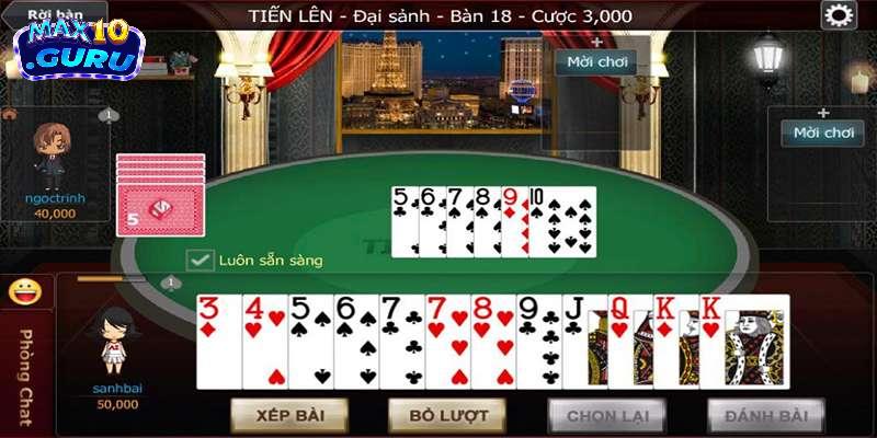 Những bàn chơi tiến lên miền nam hấp dẫn tại cổng game